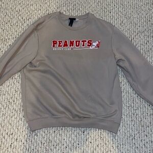 Brown, Hockey Peanuts crew neck size Large